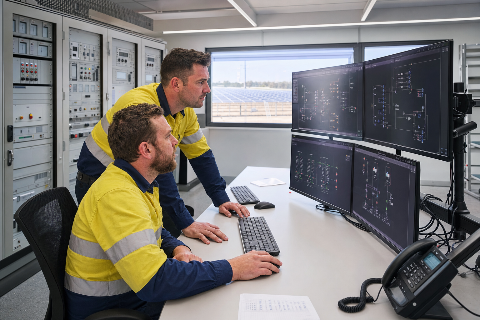 Plant control room and commissioning